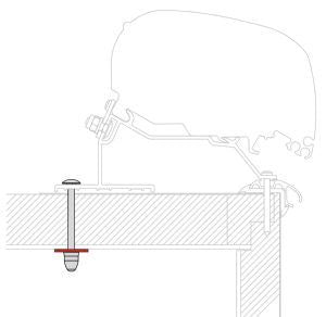 Fiamma F80/F65 Adapter Kit Lmc For Caravan Roof 98655Z100 - Fiamma wall installation adapters enabling secure awning mounting across different vehicle types - My Fiamma