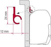 Fiamma F45 Adaptor Kit High Roof 98655-317 - Fiamma wall installation adapters enabling secure awning mounting across different vehicle types - My Fiamma