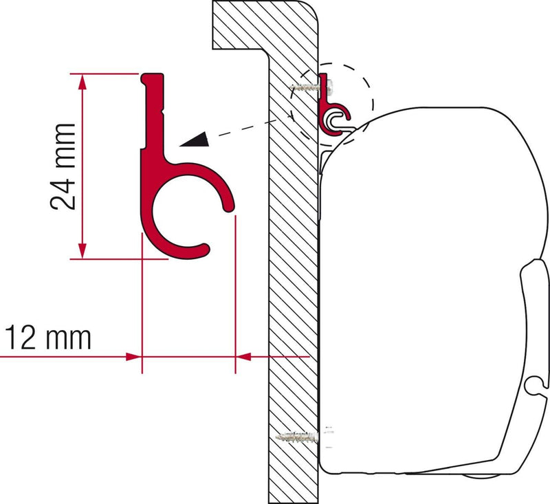 Fiamma F45 Adaptor Kit High Roof 98655-317 - Fiamma wall installation adapters enabling secure awning mounting across different vehicle types - My Fiamma