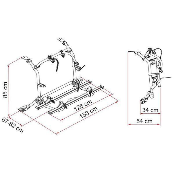 Fiamma Carry-Bike VW T5 Pro Deep Black (02096-71A) - Fiamma wall installation adapters enabling secure awning mounting across different vehicle types - My Fiamma