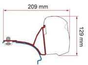 F43 Vw T5/T6 Multivan With Rail Brackets 98655A739 - Fiamma wall installation adapters enabling secure awning mounting across different vehicle types - My Fiamma