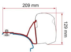 F43 Vw T5/T6 Multivan With Rail Brackets 98655A739 - Fiamma wall installation adapters enabling secure awning mounting across different vehicle types - My Fiamma