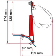 Fiamma Kit Ford Custom Lift Roof Rhd H1/L2 98655Z170 - Fiamma wall installation adapters enabling secure awning mounting across different vehicle types - My Fiamma