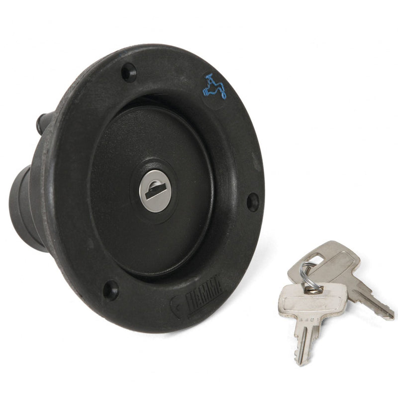 Fiamma Locking Water Filler Cap Complete Black Motorhome Caravan Retrofit - Fiamma wall installation adapters enabling secure awning mounting across different vehicle types - My Fiamma