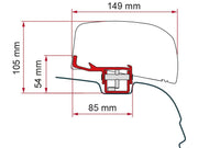 Fiamma F40 Van Adapter Vwt5/T6 R/H Fitting L/H Vehicle 98655Z030 - Fiamma wall installation adapters enabling secure awning mounting across different vehicle types - My Fiamma