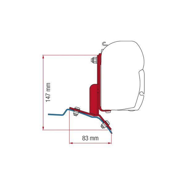 Fiamma Adapter Kit Ford Custom (98655Z112) - Fiamma wall installation adapters enabling secure awning mounting across different vehicle types - My Fiamma