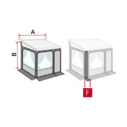 Fiamma Privacy Room 300 - 245-280 F65/F80 (08368B01-) - Fiamma wall installation adapters enabling secure awning mounting across different vehicle types - My Fiamma