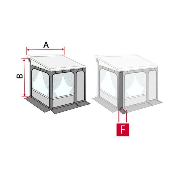 Fiamma Privacy Room 300 - 245-280 F65/F80 (08368B01-) - Fiamma wall installation adapters enabling secure awning mounting across different vehicle types - My Fiamma