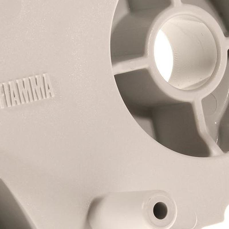 Fiamma F80s Left Hand Inner End Cap White (98673-201) - Fiamma wall installation adapters enabling secure awning mounting across different vehicle types - My Fiamma