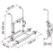 Fiamma Motorhome Carry Bike UL Black 2 Cycle Carrier - Fiamma wall installation adapters enabling secure awning mounting across different vehicle types - My Fiamma