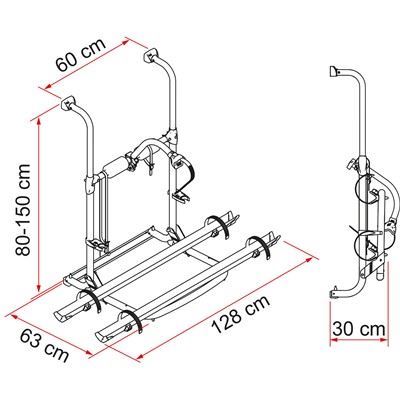 Fiamma Motorhome Carry Bike UL Black 2 Cycle Carrier - Fiamma wall installation adapters enabling secure awning mounting across different vehicle types - My Fiamma