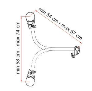 Fiamma Bike Block Pro S4 Black 07215C01A - Fiamma wall installation adapters enabling secure awning mounting across different vehicle types - My Fiamma