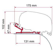 Fiamma F80/F65 Adapter Kit Autocruise 98655-420 - Fiamma wall installation adapters enabling secure awning mounting across different vehicle types - My Fiamma