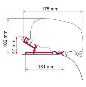 Fiamma F80/F65 Adapter Kit Autocruise 98655-420 - Fiamma wall installation adapters enabling secure awning mounting across different vehicle types - My Fiamma