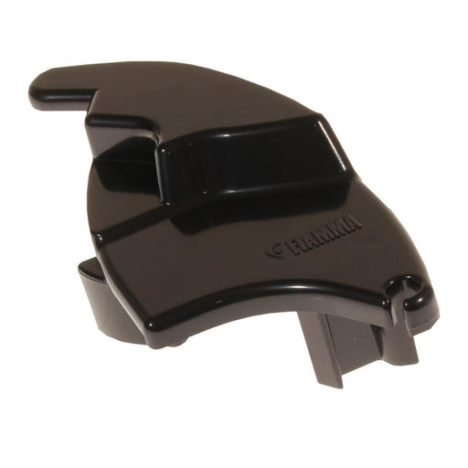 Fiamma F65L 2018 Left Hand Pelmet Cap Black (98665-02H) - Fiamma wall installation adapters enabling secure awning mounting across different vehicle types - My Fiamma