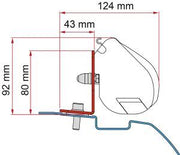 Fiamma F35 Adapter Kit Nissan Nv200 98655Z026 - Fiamma wall installation adapters enabling secure awning mounting across different vehicle types - My Fiamma