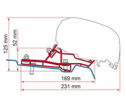 Fiamma Adapter Ford Transit Van RHD H2-L3 340 (98655Z189) - Fiamma wall installation adapters enabling secure awning mounting across different vehicle types - My Fiamma