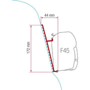 Fiamma Kit for Fibreglass Roof (98655-744) - Fiamma wall installation adapters enabling secure awning mounting across different vehicle types - My Fiamma