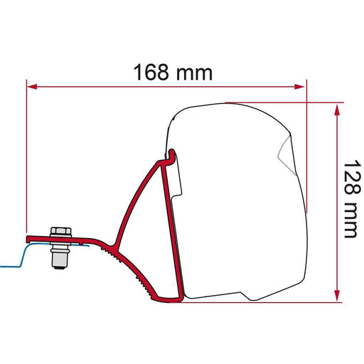 Fiamma F43 Kit for Trafic, Vivaro, NV300 & Talento >15 Deep Black - Fiamma wall installation adapters enabling secure awning mounting across different vehicle types - My Fiamma