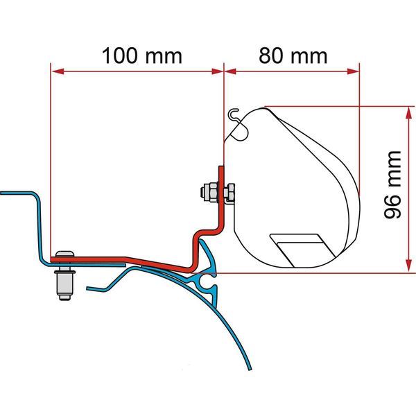 Fiamma F35 Kit Campereve Cap Road (98655Z151) - Fiamma wall installation adapters enabling secure awning mounting across different vehicle types - My Fiamma