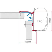 Fiamma Adapter Brackets Bailey Pegasus Mk1 for F45 F70 Awning 98655-879 - Fiamma wall installation adapters enabling secure awning mounting across different vehicle types - My Fiamma