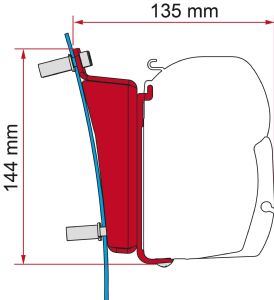 Fiamma Kit Ford Transit H3 2024 98655Z176 - Fiamma wall installation adapters enabling secure awning mounting across different vehicle types - My Fiamma