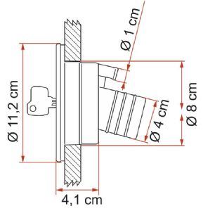 Fiamma Water Filler Cap Assembly White 94715-010 - Fiamma wall installation adapters enabling secure awning mounting across different vehicle types - My Fiamma