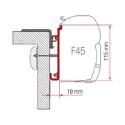 Fiamma Adapter Brackets Fiat Rapido Serie 9 for F45 F70 Awning 98655-223 - Fiamma wall installation adapters enabling secure awning mounting across different vehicle types - My Fiamma