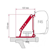Fiamma Awning Mounting Brackets Kit Auto Adapter for Roof Rails and Roof Bars - Fiamma wall installation adapters enabling secure awning mounting across different vehicle types - My Fiamma