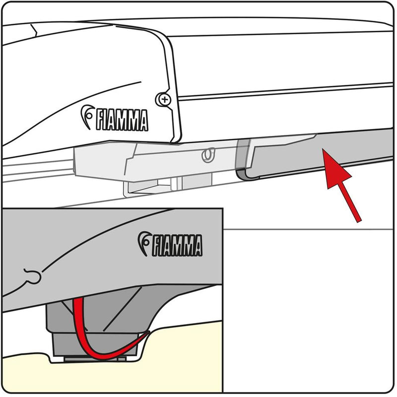 Fiamma Kit for Rain Guard Ford Custom SWB UK (98655Z047) - Fiamma wall installation adapters enabling secure awning mounting across different vehicle types - My Fiamma