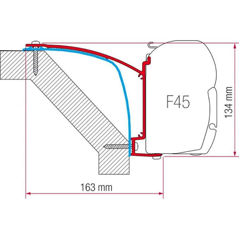 Fiamma Kit for Laika Ecovip (98655-467) - Fiamma wall installation adapters enabling secure awning mounting across different vehicle types - My Fiamma