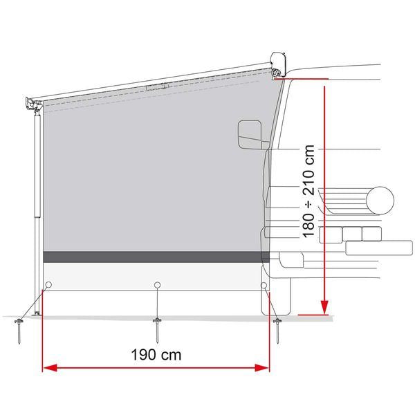 Fiamma Sun-View Side Van F43 300 (08990A01-) - Fiamma wall installation adapters enabling secure awning mounting across different vehicle types - My Fiamma