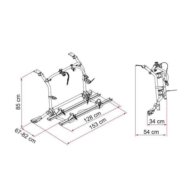 Fiamma Carry-Bike VW T5 Pro Deep Black (02096M71A) - Fiamma wall installation adapters enabling secure awning mounting across different vehicle types - My Fiamma