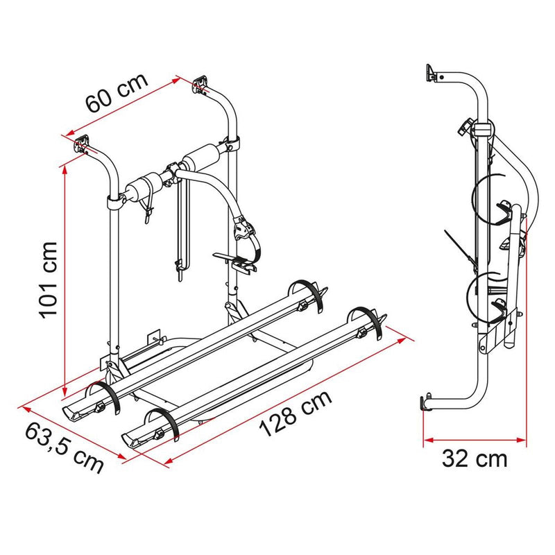 Fiamma Carry-Bike Caravan Hobby (02093A77A) - Fiamma wall installation adapters enabling secure awning mounting across different vehicle types - My Fiamma