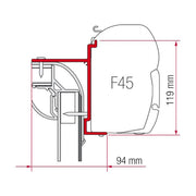 Fiamma Kit for Pilote Explorer (98655-729) - Fiamma wall installation adapters enabling secure awning mounting across different vehicle types - My Fiamma