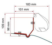 Fiamma F35 Adapter Kit Vw Caddy Maxi Deep Black 98655Z096 - Fiamma wall installation adapters enabling secure awning mounting across different vehicle types - My Fiamma