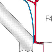 Fiamma Kit for Laika Rexoslne-Ecovip 07 (98655-418) - Fiamma wall installation adapters enabling secure awning mounting across different vehicle types - My Fiamma