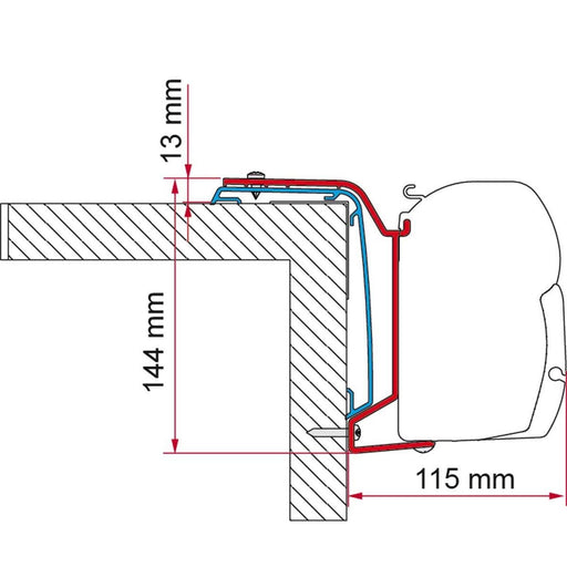 Fiamma F45s Bracket Kit for Rapido Series S6 686F from 2024 On - Fiamma wall installation adapters enabling secure awning mounting across different vehicle types - My Fiamma