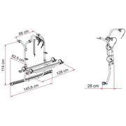 Fiamma Carry-Bike PSA Deep Black (02096-28A) - Fiamma wall installation adapters enabling secure awning mounting across different vehicle types - My Fiamma