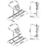 Fiamma Carry-Bike Merc V Class Premium (02094B14A) - Fiamma wall installation adapters enabling secure awning mounting across different vehicle types - My Fiamma