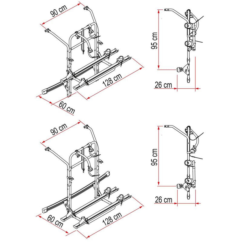 Fiamma Carry-Bike Merc V Class Premium (02094B14A) - Fiamma wall installation adapters enabling secure awning mounting across different vehicle types - My Fiamma