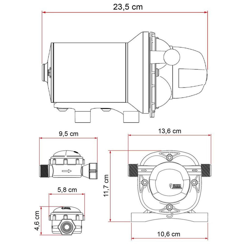 FIAMMA NEW AQUA F 12V 8 LITRE PRESSURISED WATER PUMP caravan motorhome camper - Fiamma wall installation adapters enabling secure awning mounting across different vehicle types - My Fiamma