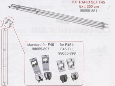 Fiamma Fixing Kit For Rapid Clip System F45 Awning 98655-897 Spares Replacement - Fiamma wall installation adapters enabling secure awning mounting across different vehicle types - My Fiamma