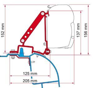 Fiamma F45 Adapter Kit Master H2-Opel Movaro 98655-681 - Fiamma wall installation adapters enabling secure awning mounting across different vehicle types - My Fiamma