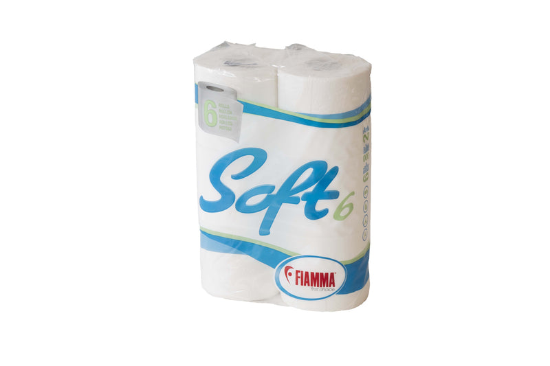 Soft 6 (special 2-ply toilet paper, 6-roll pack, 300 sheets per roll, 0.7kg) - Fiamma toilet and hygiene products for caravans offering clean, practical sanitation solutions on the road - My Fiamma
