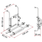 Fiamma Motorhome Carry Bike UL Black 2 Cycle Carrier - Fiamma wall installation adapters enabling secure awning mounting across different vehicle types - My Fiamma