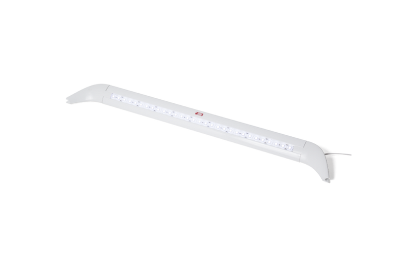 Fiamma LED Awning Light Gutter - 12V Exterior Door Light with Rain Gutter - 31 LED, 6500K, IP54 - Fiamma outdoor and garage LED lighting offering durable, low-consumption visibility for travel and storage spaces - My Fiamma