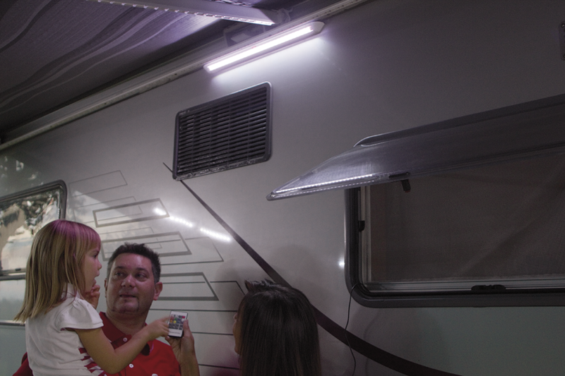 Fiamma LED Awning Light - 12V Exterior Door/Awning Lamp - 31 LED, 6500K, IP54 - Fiamma outdoor and garage LED lighting offering durable, low-consumption visibility for travel and storage spaces - My Fiamma