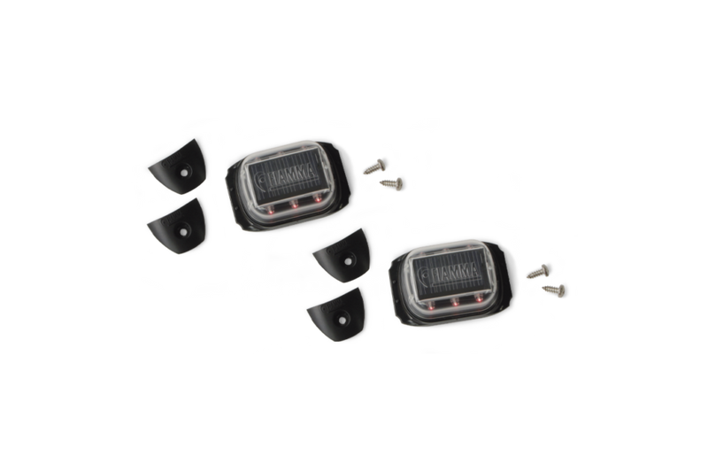 Fiamma LED Warning Solar - Pair of Solar Warning Lights - Red Flashing LEDs, IP54 - Fiamma outdoor and garage LED lighting offering durable, low-consumption visibility for travel and storage spaces - My Fiamma