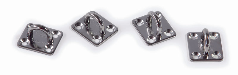 Kit Square Plates (4 pcs, stainless steel fixing hooks for garage floor/walls) - Fiamma garage organisation accessories designed to maximise storage efficiency in motorhome garages - My Fiamma